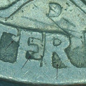 1953-D-Washington-Quarter-With-Unusual-Markings